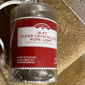 Holiday Time Clear Rope Light 18ft Indoor/Outdoor Electric